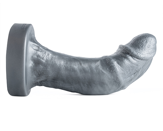Full side view of The Captain’s Hook prostate massager showcasing its ergonomic curve and lifelike texture for targeted prostate stimulation and enhanced pleasure.